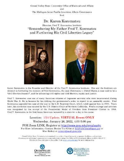 Dr. Karen Korematsu: Remembering My Father Fred T. Korematsu and Furthering His Civil Liberties Legacy